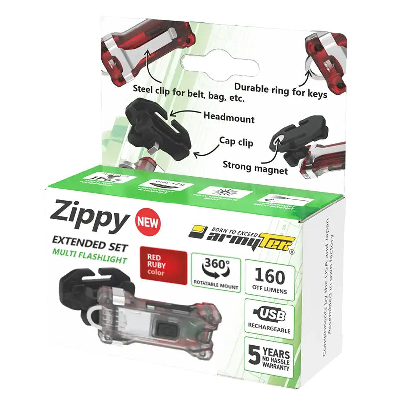 Monitoimilamppu Armytek Zippy Punainen 3 in 1 160 lm