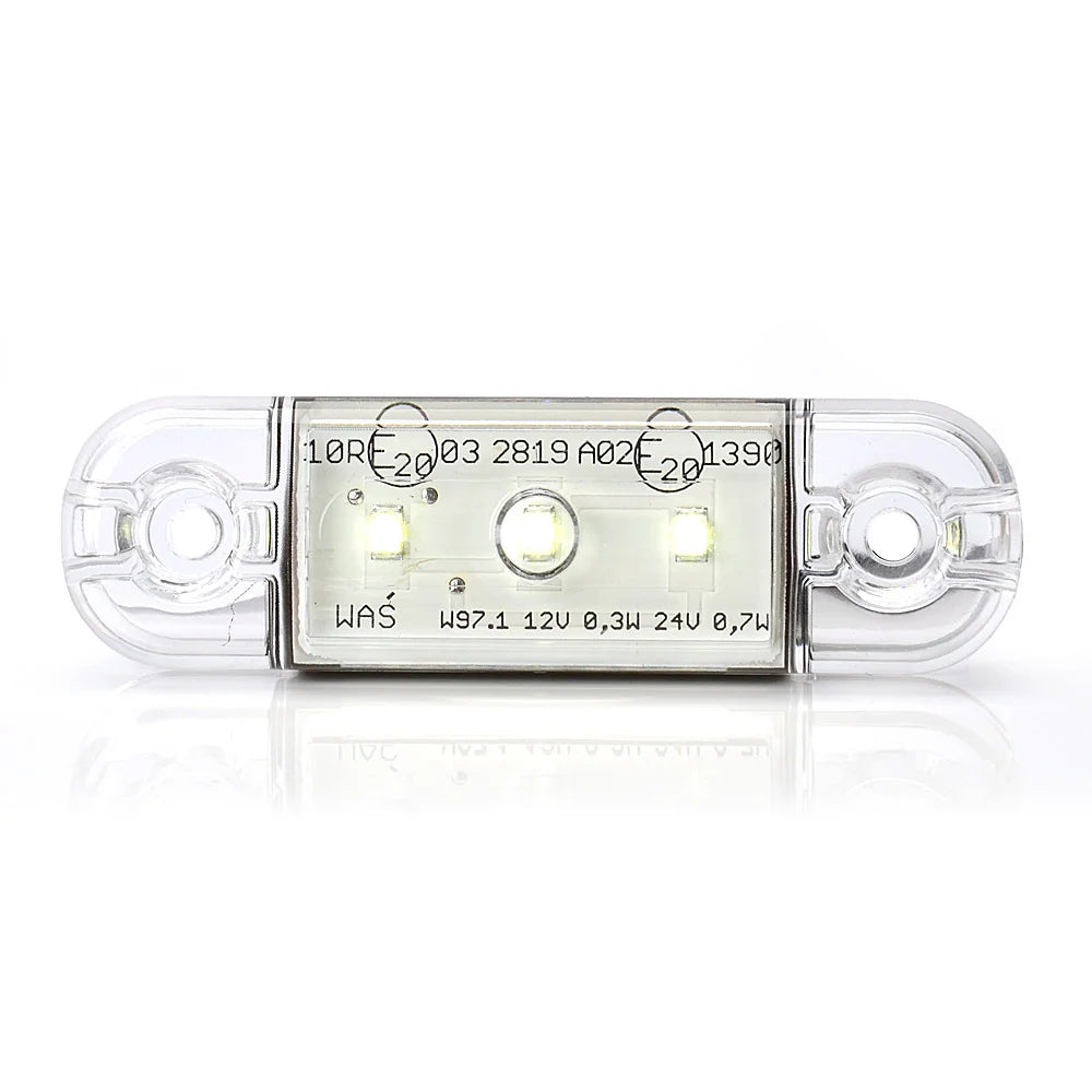 WAS 708 Slim LED Äärivalo - Valkoinen 12-24V