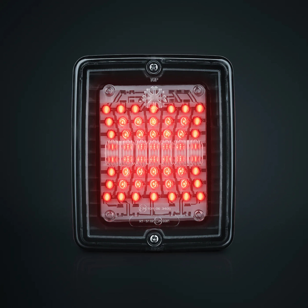 IZE LED Square Takavalo, parkki/jarru, kirkas linssi – 2-toiminen LED-takavalo