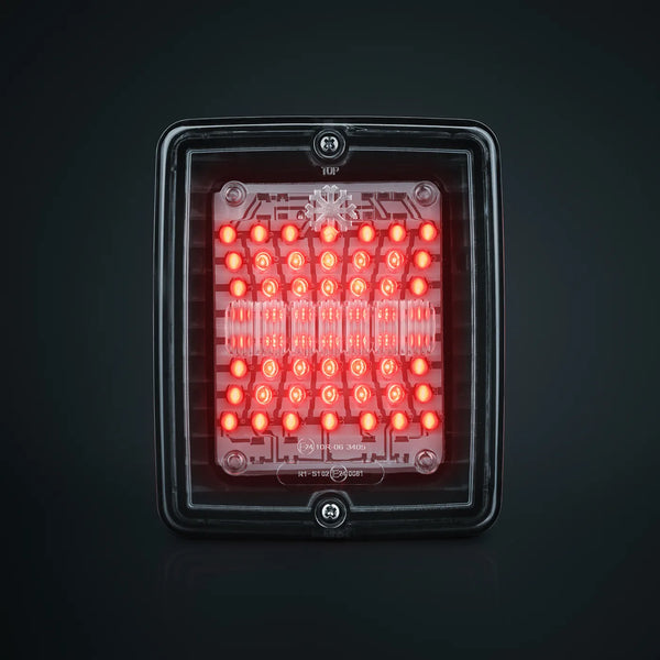IZE LED Square Takavalo, parkki/jarru, kirkas linssi – 2-toiminen LED-takavalo
