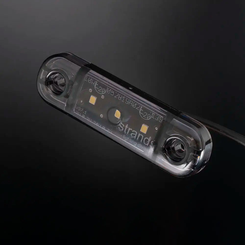 Strands Dark Knight Slim LED Äärivalo, Keltainen, tumma linssi