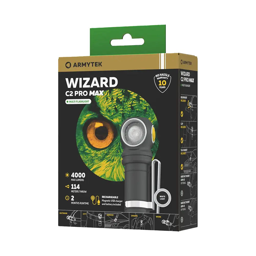 Otsalamppu Armytek Wizard C2 Pro Max Kylmä Sävy 4000 lm