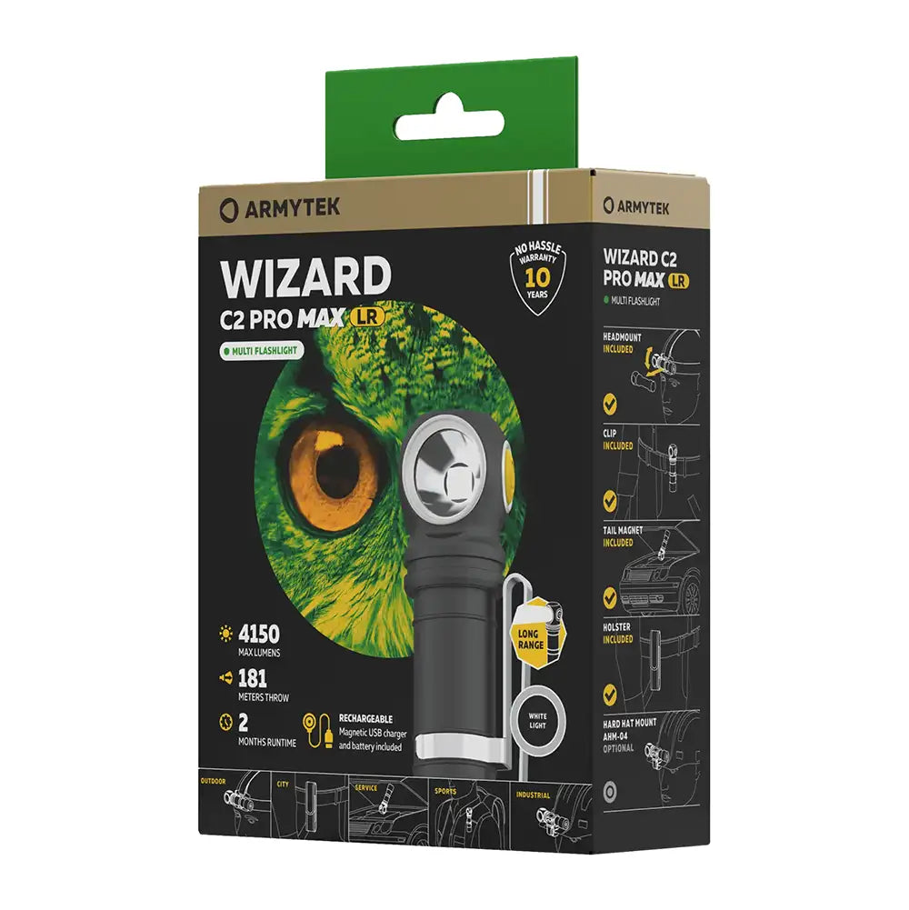 Otsalamppu Armytek Wizard C2 Pro Max LR / Valkoinen / 4150 lm
