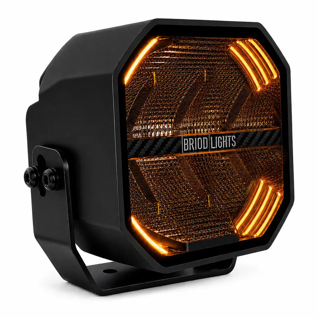 Briodlights Olympus 3.0 LED-työvalo 5000 lm, musta, punainen/oranssi parkkivalo